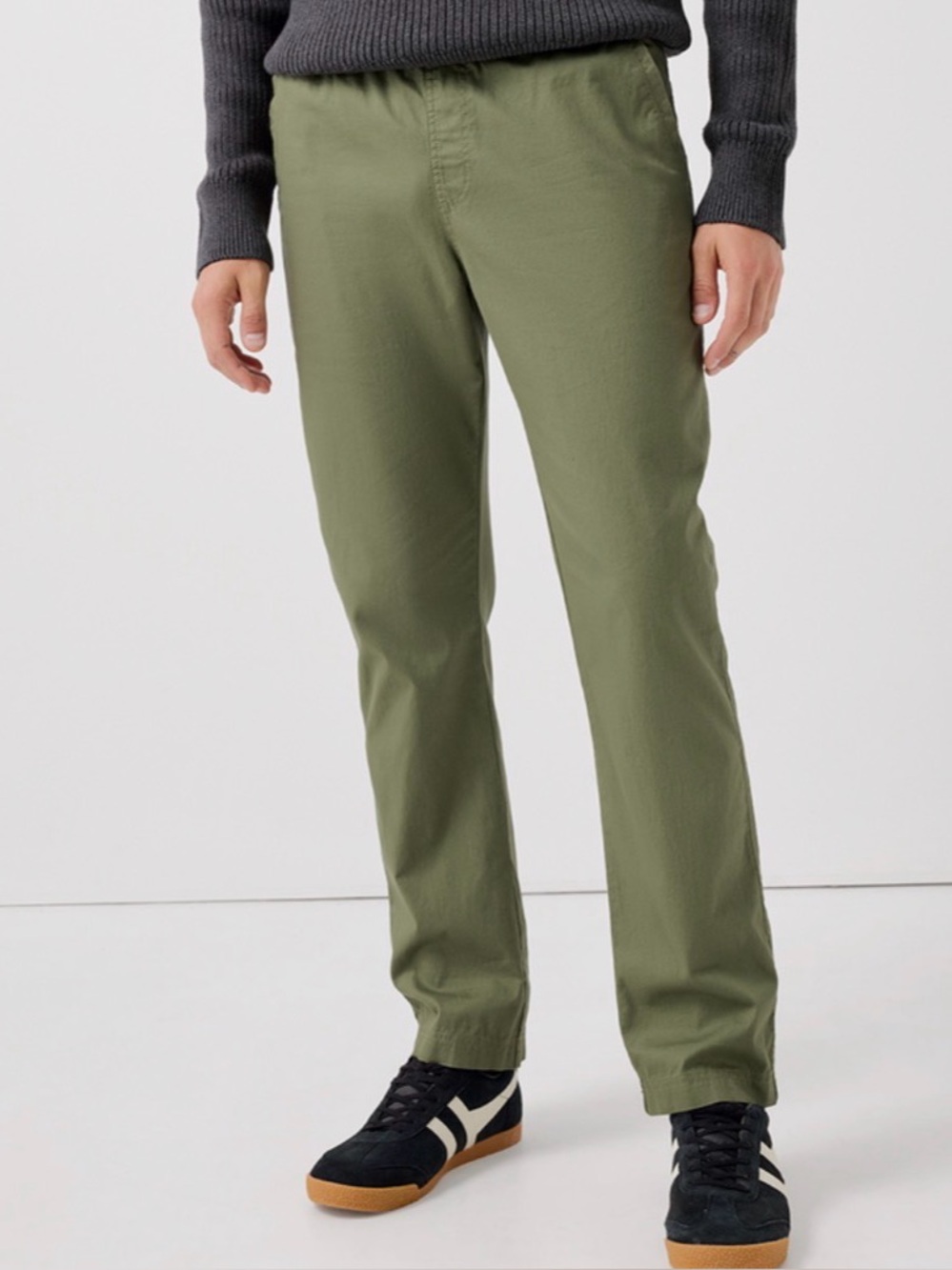 Pact Men’s Organic Daily Twill Midweight Pants in Olivine Green size medium
